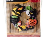 Bucilla Felt Applique Wall Hanging Wreath Kit, 17 by 17-Inch, Witch&#39;s Br... - $24.50