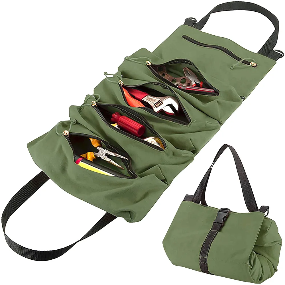 Sporting Roll Up Tool Bag,Multi-Purpose Tool Roll Organizer with 5 Zipper Pocket - £32.76 GBP