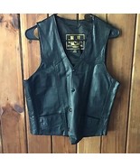 UNIK Intl. Women&#39;s Leather Motorcycle Vest Size 36 Harley Davidson Patch... - $37.40