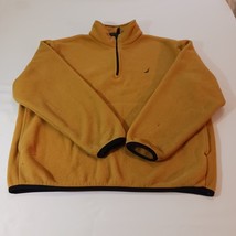 Nautica RN#67835 Men&#39;s S Pullover 1/4 Zip Yellow Long Sleeve Sweater Poc... - $12.46