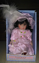 Cathay Collection Porcelain Doll Pink Dress Black Hair Brown Eyes   - £3.88 GBP