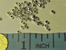 2mm x 1mm Sterling Silver Crimp Tubes (100) 925 SS - £5.88 GBP