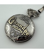 VTG Gruen Embassy Quartz Pocket Watch Grandpa Men Half Hunter Silver New... - $676.96 MXN