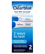 Clearblue Digital &amp; Rapid Pregnancy Tests 2 pack - Exp -2026+ - $13.52 CAD