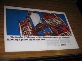 1966 Print Ad Douglas Saturn Rocket NASA Astronauts - £10.47 GBP