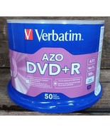 Verbatim AZO #95037 DVD+R 16X 4.7GB 120 min Disc 50 Spindle Sealed - $23.88 CAD
