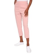 Mario Serrani Womens Capri Pants Red Ivory Tummy Control Pockets Pull-On... - $37.99