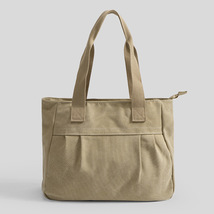 Canvas bag for women, simple and retro shoulder bag, Japanese canvas handbag  - £22.66 GBP
