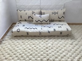 Moroccan Floor Sofa, Moroccan Floor Couch (5Ft/70 Cm/15 Cm), Floor seati... - £319.10 GBP