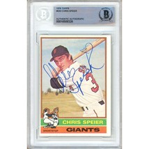 Chris Speier San Francisco Giants Auto 1976 Topps Baseball BAS Autograph Slab SF - £54.75 GBP