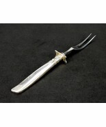 Vintage Steel Meat Fork, 2.5&quot; Tines, 4-Way Rest, Solid Metal, Ornate Han... - €12,52 EUR