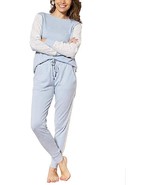 FN by Flora Nikrooz 2 PC Loungwear Set PJ&#39;s Cuddly Baby Blue XL - £17.33 GBP