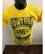 MENS Small Hockey T-Shirt Montreal Canadiens YELLOW - $8.69