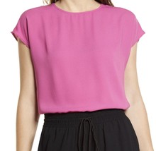 Halogen Womens Blouse Pink Cap Sleeve Keyhole Jewel Neck Pullover S New - £16.71 GBP