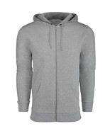 Men&#39;s Athletic Lightweight Fleece Zip Up Hoodie Light Grey Sweater Jacke... - $300.76 MXN