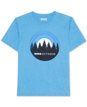 Bass Outdoor Men&#39;s Performance Graphic T-Shirt UPF50 in Blue-Medium - £15.11 GBP