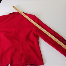Vintage Lucille RN#102680 Women’s Red One-Button Cropped Blazer Jacket Sz Large  image 11
