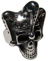 Jester Clown W Hat Stainless Steel Ring Size 9 - S-550 Biker Men Women Skulls - £6.07 GBP
