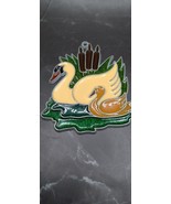 Vintage Swan Duck Stained Glass Suncatcher - £11.84 GBP