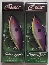 2 Pk. Cotton Cordell Super Spot 1/4oz Lipless Crankbait CHR.  ROYAL SHAD Purple  - £12.62 GBP