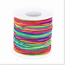 Colorful Hair Beads for Braids: Elastic Rainbow Stretch String - 109/82 Yard Cor - $27.71