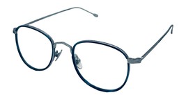 John Varvatos Mens Eyeglass Blue Silver Metal  Soft Square Frame V178. 49mm - £71.05 GBP