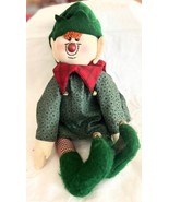 Vintage Elf w Green Oufit Bells on Shoes Collar &amp; Hat Terry&#39;s Village 15... - $168.17 MXN