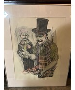 Sol Schreibman Signed Lithograph Art Work 175/200 Framed 24” x 30” Clown... - $409.63 CAD