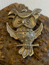 Vtg 800 Fine Silver MCM Owl Pendant 14.98g Fine Jewelry Wisdom Amulet Necklace - £27.93 GBP