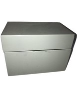 Vintage Metal File Box 4&quot; x 6&quot; Cards Industrial Desk Recipes Office DIY ... - $511.06 MXN