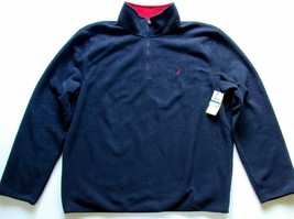 Nautica fleece 1/4 zip pullover jacket Navy/Red , Size:Small - $27.71