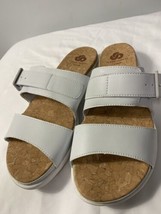 Cloudsteppers White &quot;June Tide&quot; Slide Sandals Size 8W  New! - $18.99