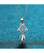 Goldfish 0.3 Carat Moissanite S925 Pavé Dancing Necklace - $90.00