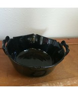 Vintage Black Glass Ash Tray Bowl w Handles – 2.5 inches high not includ... - £8.83 GBP