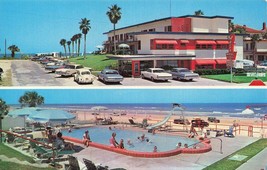 Daytona Beach Florida Fl~Del Aire MOTEL-EXTERIOR + Pool &amp; BEACH-1960s Postcard - £8.82 GBP