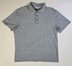 Left Coast Tee Polo Shirt Men's Large Blue Gray Short Sleeve 100% Cotton... - $29.07