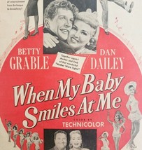 When My Baby Smiles At Me Film 1948 Advertisement Betty Grable Cinema DW... - $39.99