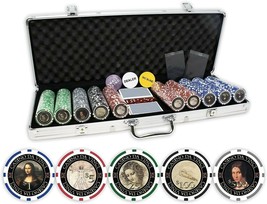 DA VINCI Masterworks Poker Chip Set (500 chips)-Featuring Leonardo daVin... - £55.07 GBP
