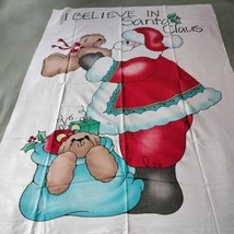 Daisy Kingdom I Believe In Santa Claus Fabric Panel Christmas Bear Quilt Hanging - £7.96 GBP