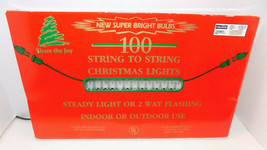 Vintage Share The Joy 100 Clear Christmas String Light Set NIB - £9.27 GBP