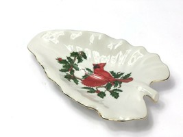  Lefton Japan Cardinal Candy Trinket Dish Vintage Porcelain Hand Painted #1207 - £17.44 GBP