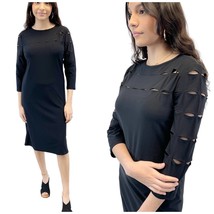 NEW Love Scarlett Womens S Knit Dress Black Cutout s Grunge Gothic Stretchy  - £21.51 GBP