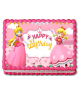 Peach Princess Gamer Edible Image Congratulations DIY Edible Cake Topper - £11.92 GBP+