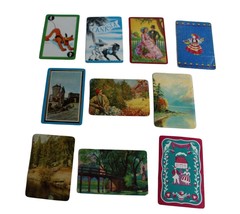 Lot of 10 Vintage Swap Playing Cards Animals People Canasta Tropical 54169 - £15.79 GBP