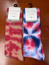 MSRP $20 Sun + Stone Men&#39;s Tie Dye Crew Socks 2-Pack Size 7-12 - $12.82