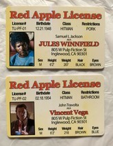 Jules &amp; Vincent Pulp Fiction Movie Red Apple 2  novelty cards Jackson Travolta - £13.91 GBP