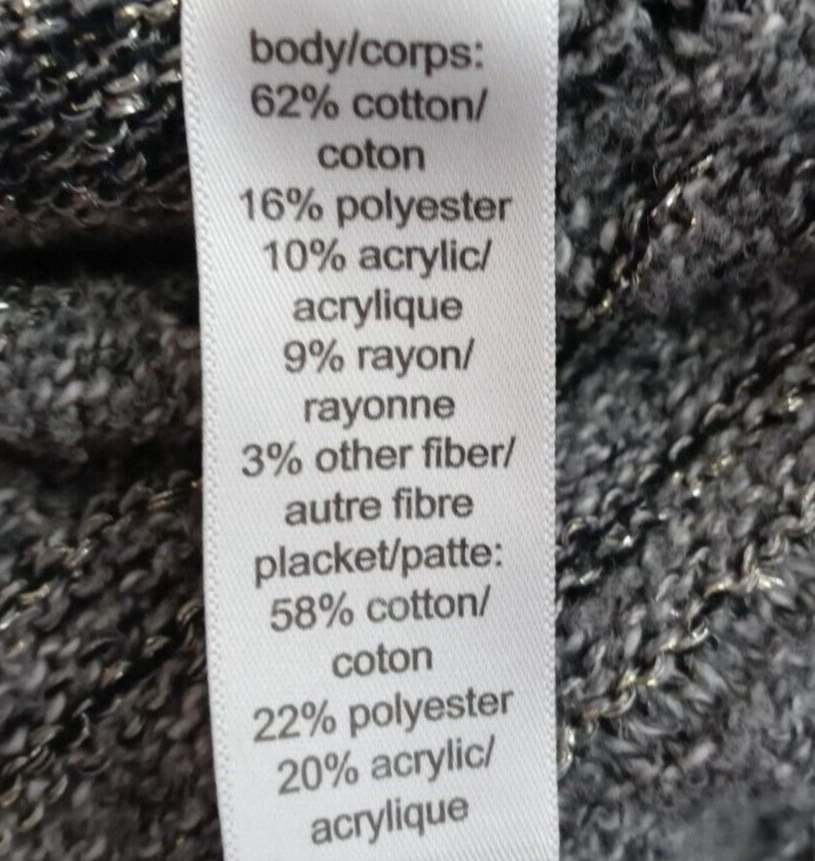 Maurices Women's Gray & Black Open Front Long Sleeve Sweater Shawl Size 0 Item image 5
