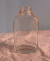 Vintage 3 1/2&quot; CLEAR GLASS SCREW TOP STAMPED  Bottle - $18.00
