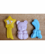3 Generation 1 My Little Pony Brushes Comb Purple Teddy Bear Blue Butter... - $320.92 MXN