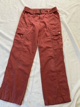 DKNY Womens Jeans Size 8 red Trousers Belt Straight Leg - £15.57 GBP